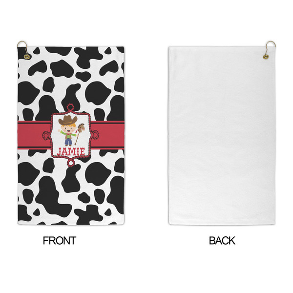 Cowprint w/Cowboy Microfiber Golf Towels - APPROVAL