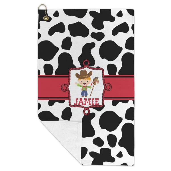 Cowprint w/Cowboy Microfiber Golf Towels - FOLD