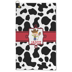 Cowprint w/Cowboy Microfiber Golf Towel (Personalized)