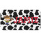 Cowprint w/Cowboy Mini/Bicycle License Plate (2 Holes) (Personalized)