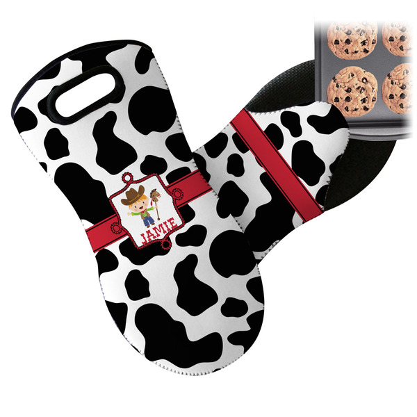Cowprint w/Cowboy Neoprene Oven Mitt