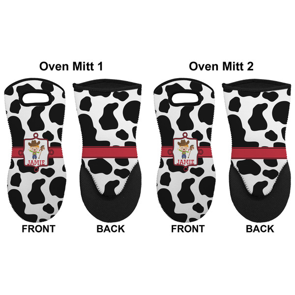 Cowprint w/Cowboy Neoprene Oven Mitt - Set of 2 - Approval