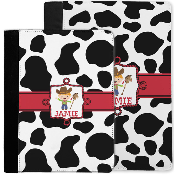 Cowprint w/Cowboy Notebook Padfolio - MAIN