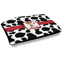 Cowprint w/Cowboy Dog Bed w/ Name or Text