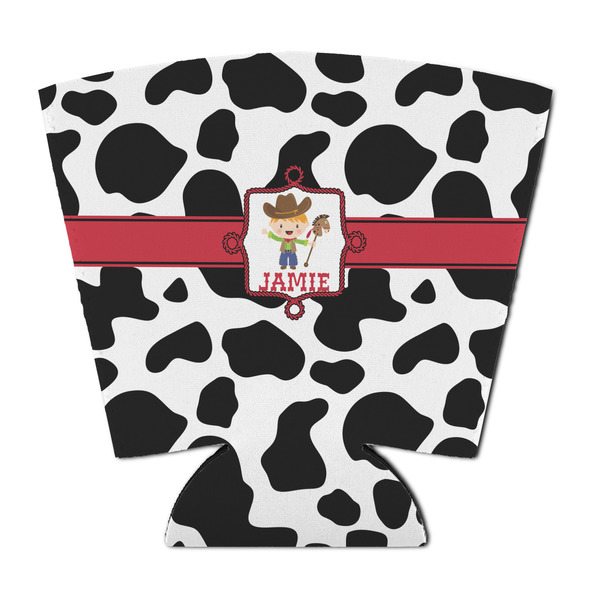 Custom Cowprint w/Cowboy Party Cup Sleeve - with Bottom (Personalized)