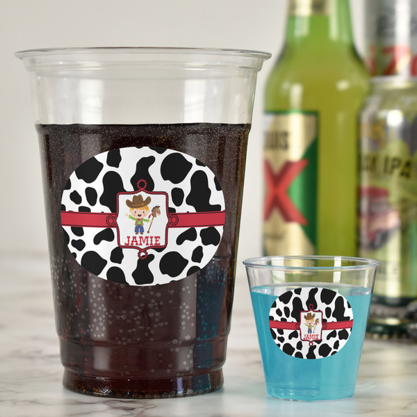Cowprint w/Cowboy Party Cups - 16oz - In Context