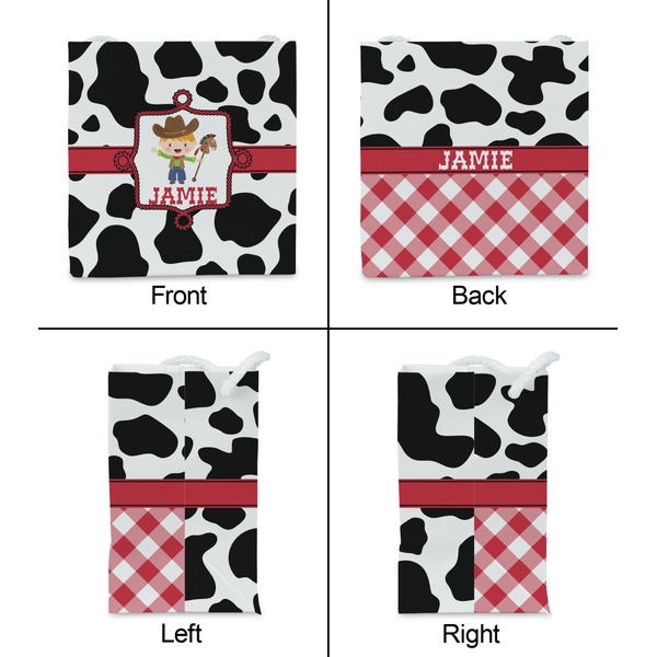 Cowprint w/Cowboy Party Favor Gift Bag - Matte - Approval