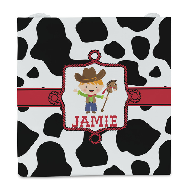 Cowprint w/Cowboy Party Favor Gift Bag - Matte - Front