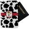 Cowprint w/Cowboy Passport Holder - Fabric (Personalized)