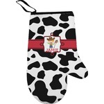 Cowprint w/Cowboy Right Oven Mitt (Personalized)