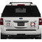 Cowprint w/Cowboy Personalized Square Car Magnets on Ford Explorer