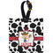 Cowprint w/Cowboy Personalized Square Luggage Tag