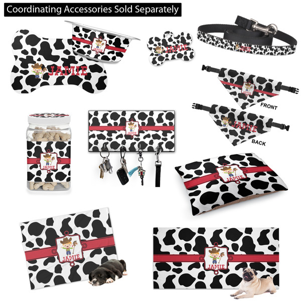 Cowprint w/Cowboy Customized Pet Accessories