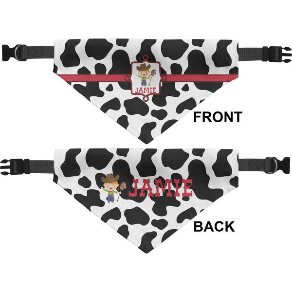 Cowprint w/Cowboy Pet Bandana Approval