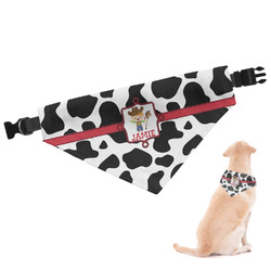 Cowprint w/Cowboy Dog Bandana - Large (Personalized)