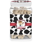 Cowprint w/Cowboy Dog Treat Jar (Personalized)