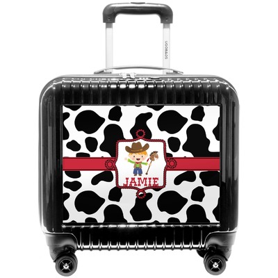 Cowprint w/Cowboy Pilot / Flight Suitcase (Personalized)