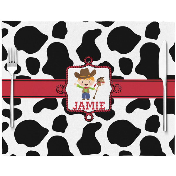 Cowprint w/Cowboy Placemat with Props