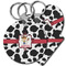 Cowprint w/Cowboy Plastic Keychain (Personalized)
