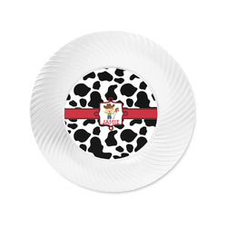 Cowprint w/Cowboy Plastic Party Appetizer & Dessert Plates - 6" (Personalized)