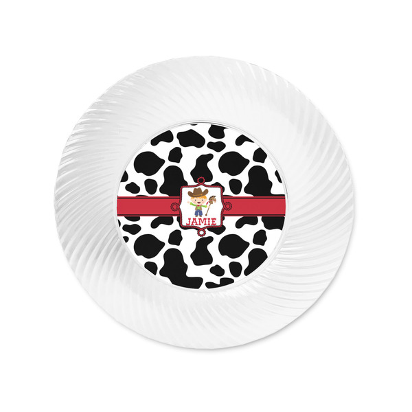 Cowprint w/Cowboy Plastic Party Appetizer & Dessert Plates - Approval