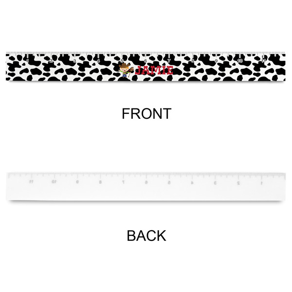 Cowprint w/Cowboy Plastic Ruler - 12" - APPROVAL