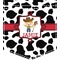 Cowprint w/Cowboy Iron On Faux Pocket (Personalized)