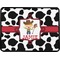 Cowprint w/Cowboy Rectangular Trailer Hitch Cover (Personalized)