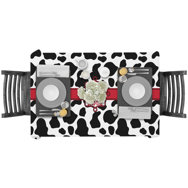 Cowprint w/Cowboy Rectangular Tablecloths - LIFESTYLE