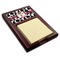 Cowprint w/Cowboy Red Mahogany Sticky Note Holder - Angle