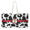 Cowprint w/Cowboy Large Rope Tote Bag - Front View