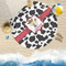 Cowprint w/Cowboy Round Beach Towel Lifestyle