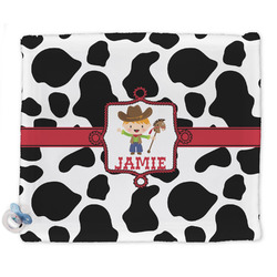Cowprint w/Cowboy Security Blankets - Double Sided (Personalized)