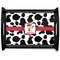 Cowprint w/Cowboy Black Wooden Tray - Large (Personalized)