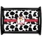 Cowprint w/Cowboy Black Wooden Tray - Small (Personalized)