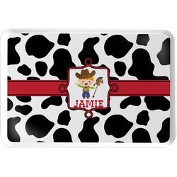 Cowprint w/Cowboy Serving Tray (Personalized)