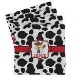 Cowprint w/Cowboy Absorbent Stone Coasters - Set of 4 (Personalized)
