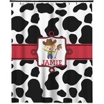 Cowprint w/Cowboy Extra Long Shower Curtain - 70"x84" (Personalized)