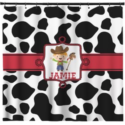 Cowprint w/Cowboy Shower Curtain (Personalized)
