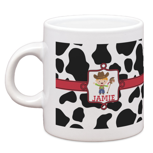 Custom Cowprint w/Cowboy Espresso Cup (Personalized)
