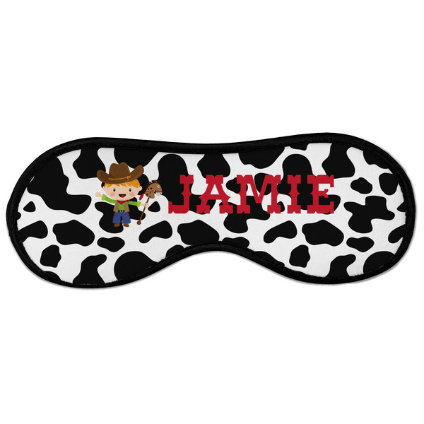 Custom Cowprint w/Cowboy Sleeping Eye Masks - Large (Personalized)