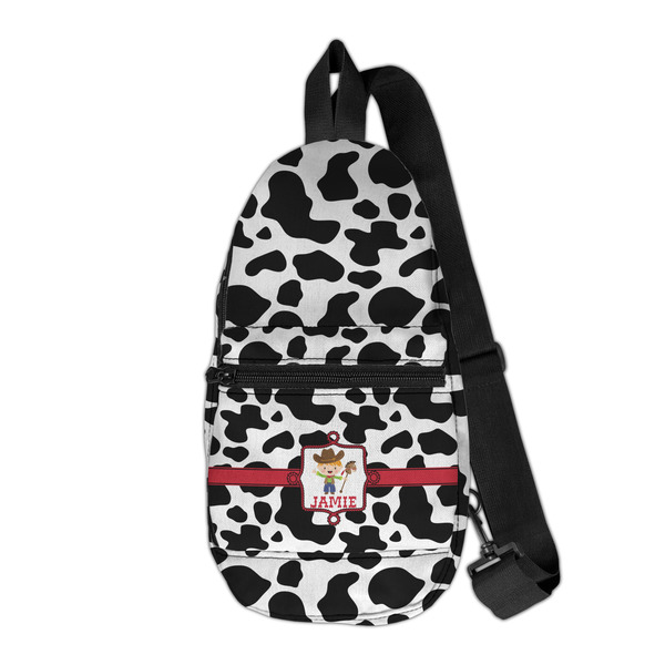 Custom Cowprint w/Cowboy Sling Bag (Personalized)