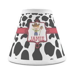 Cowprint w/Cowboy Chandelier Lamp Shade (Personalized)