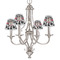 Cowprint w/Cowboy Small Chandelier Shade - LIFESTYLE (on chandelier)