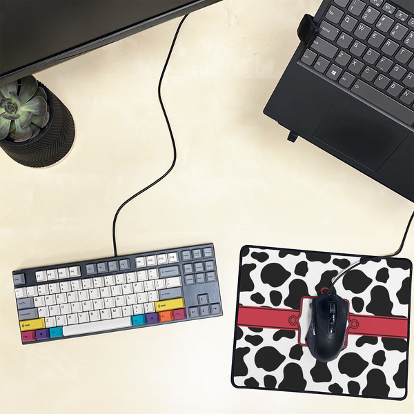 Cowprint w/Cowboy Small Gaming Mats - LIFESTYLE