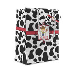 Cowprint w/Cowboy Small Gift Bag (Personalized)