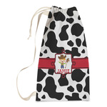Cowprint w/Cowboy Laundry Bags - Small (Personalized)
