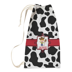 Cowprint w/Cowboy Laundry Bags - Small (Personalized)