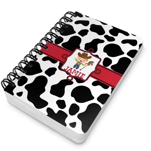 Cowprint w/Cowboy Spiral Journal 5 x 7 - Main