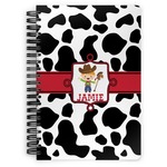 Cowprint w/Cowboy Spiral Notebook (Personalized)